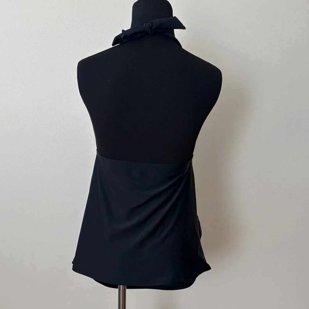 ❤️3/$15❤️ Liz Lange Maternity Black Halter Swim Top - Picture 6 of 14
